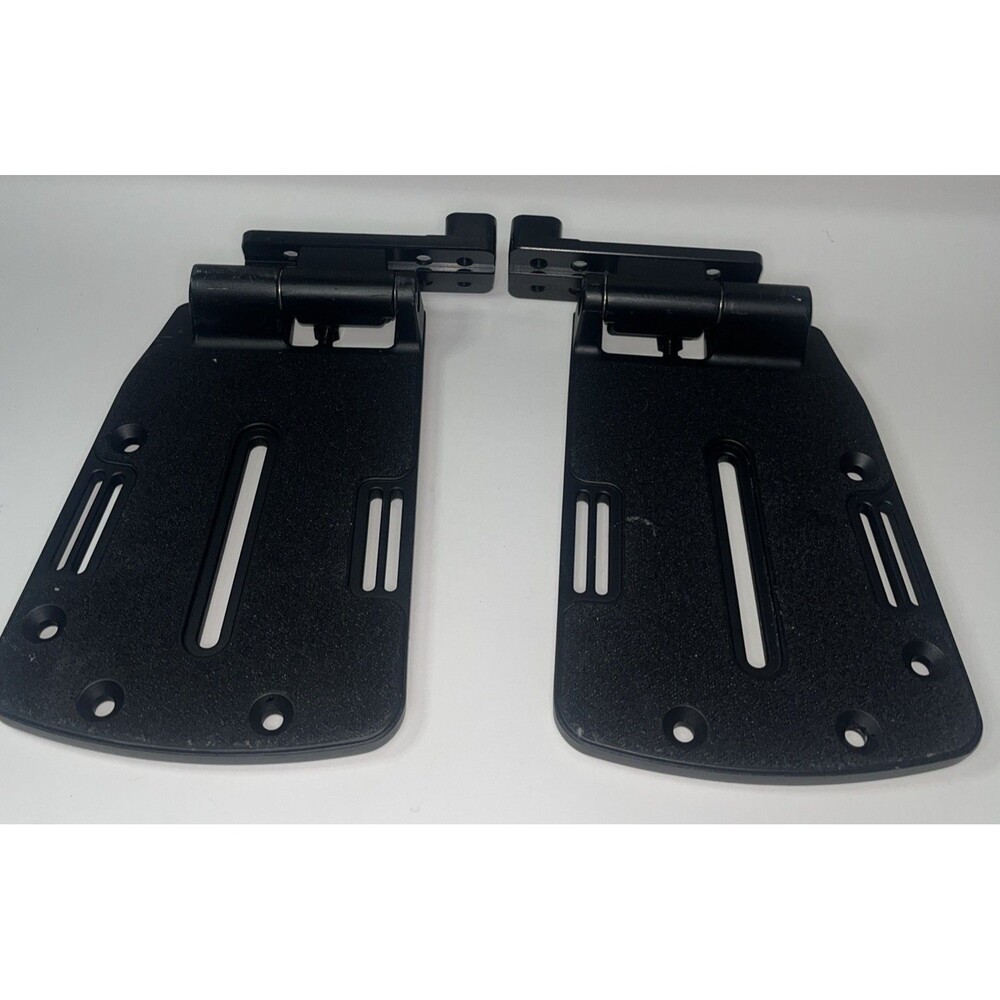Power Wheelchair Footrest Mount Adapter Plates Pair Hinged Slotted Foot Rest